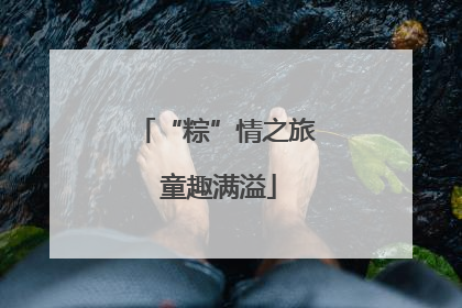 “粽”情之旅 童趣满溢