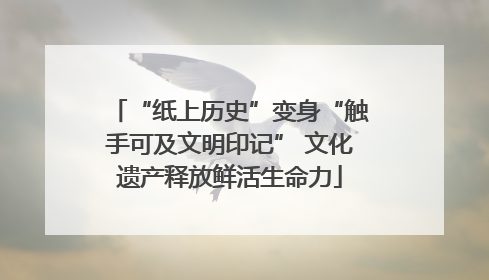 “纸上历史”变身“触手可及文明印记” 文化遗产释放鲜活生命力