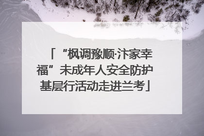 “枫调豫顺·汴家幸福”未成年人安全防护基层行活动走进兰考