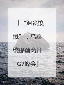 “沮丧愤慨”，乌总统提前离开G7峰会