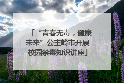 “青春无毒，健康未来”公主岭市开展校园禁毒知识讲座