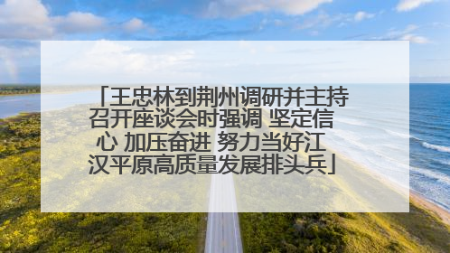 王忠林到荆州调研并主持召开座谈会时强调 坚定信心 加压奋进 努力当好江汉平原高质量发展排头兵