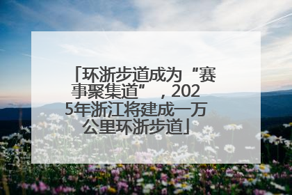 环浙步道成为“赛事聚集道”，2025年浙江将建成一万公里环浙步道