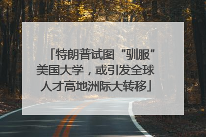 特朗普试图“驯服”美国大学，或引发全球人才高地洲际大转移