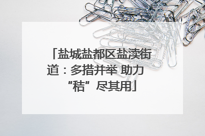 盐城盐都区盐渎街道：多措并举 助力“秸”尽其用