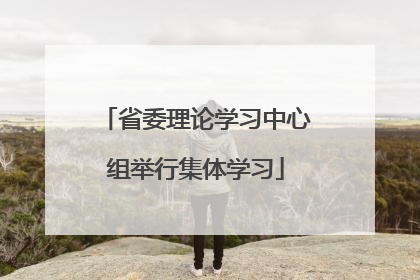 省委理论学习中心组举行集体学习