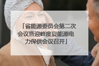省能源委员会第二次会议暨迎峰度夏能源电力保供会议召开
