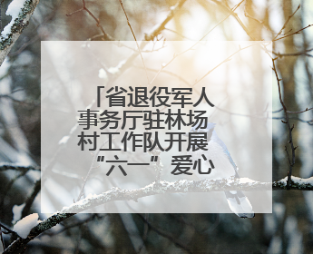 省退役军人事务厅驻林场村工作队开展“六一”爱心助学活动