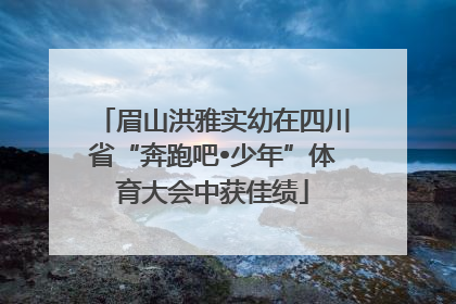 眉山洪雅实幼在四川省“奔跑吧•少年”体育大会中获佳绩