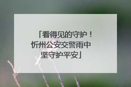 看得见的守护！忻州公安交警雨中坚守护平安