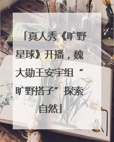 真人秀《旷野星球》开播，魏大勋王安宇组“旷野搭子”探索自然