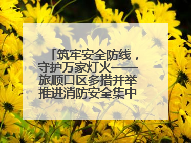 筑牢安全防线，守护万家灯火——旅顺口区多措并举推进消防安全集中整治工作