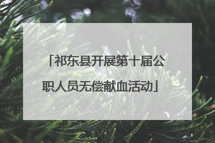 祁东县开展第十届公职人员无偿献血活动