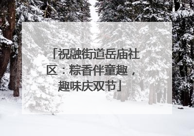 祝融街道岳庙社区：粽香伴童趣，趣味庆双节