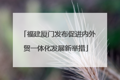 福建厦门发布促进内外贸一体化发展新举措