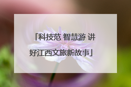 科技范 智慧游 讲好江西文旅新故事