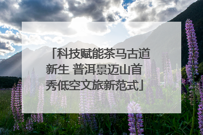 科技赋能茶马古道新生 普洱景迈山首秀低空文旅新范式