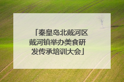 秦皇岛北戴河区戴河镇举办美食研发传承培训大会