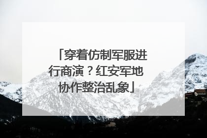 穿着仿制军服进行商演？红安军地协作整治乱象