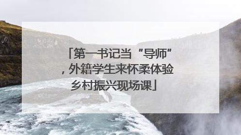 第一书记当“导师”，外籍学生来怀柔体验乡村振兴现场课