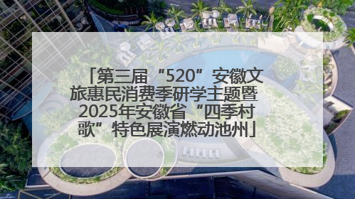 第三届“520”安徽文旅惠民消费季研学主题暨 2025年安徽省“四季村歌”特色展演燃动池州