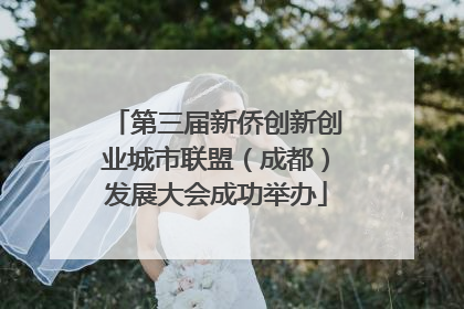 第三届新侨创新创业城市联盟（成都）发展大会成功举办