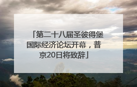 第二十八届圣彼得堡国际经济论坛开幕，普京20日将致辞