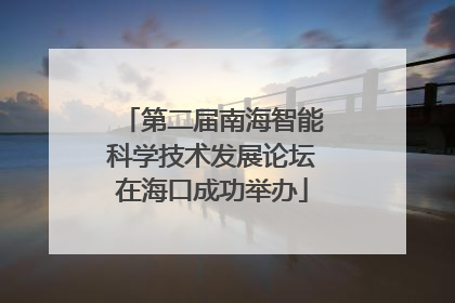第二届南海智能科学技术发展论坛在海口成功举办
