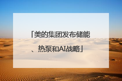 美的集团发布储能、热泵和AI战略