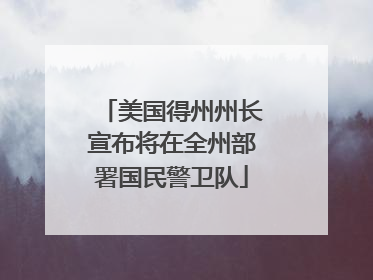 美国得州州长宣布将在全州部署国民警卫队