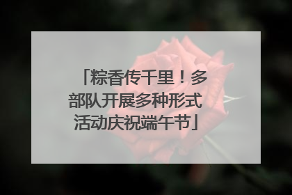 粽香传千里！多部队开展多种形式活动庆祝端午节