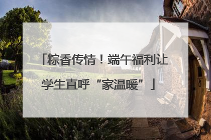 粽香传情！端午福利让学生直呼“家温暖”