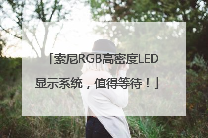 索尼RGB高密度LED显示系统，值得等待！