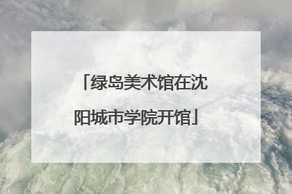 绿岛美术馆在沈阳城市学院开馆