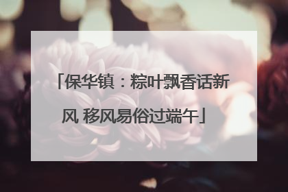 保华镇：粽叶飘香话新风 移风易俗过端午
