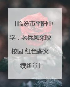 临汾市平阳中学：老兵风采映校园 红色薪火续新章