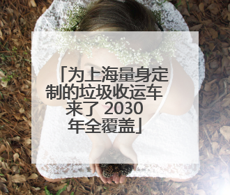 为上海量身定制的垃圾收运车来了 2030年全覆盖