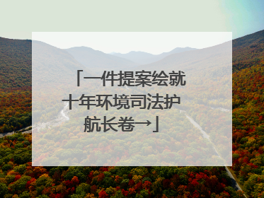 一件提案绘就十年环境司法护航长卷→