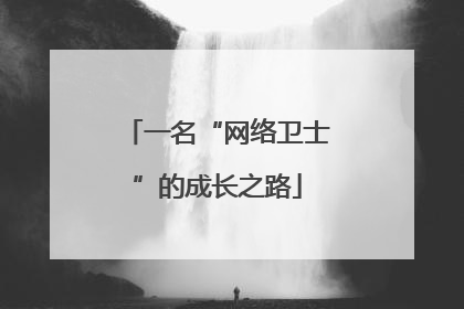 一名“网络卫士”的成长之路