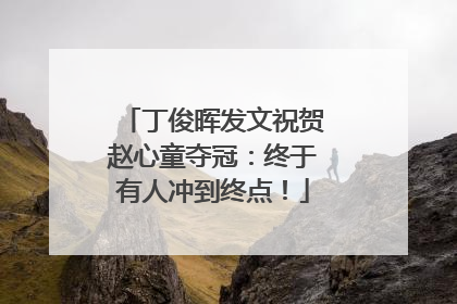 丁俊晖发文祝贺赵心童夺冠：终于有人冲到终点！