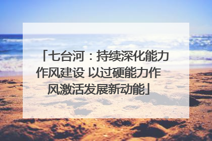 七台河：持续深化能力作风建设 以过硬能力作风激活发展新动能