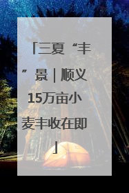 三夏“丰”景｜顺义15万亩小麦丰收在即