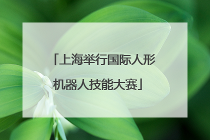 上海举行国际人形机器人技能大赛