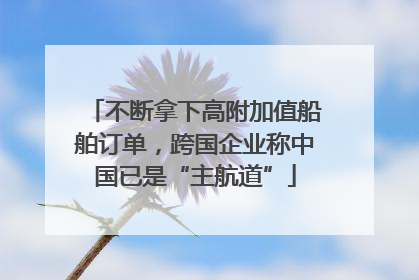 不断拿下高附加值船舶订单，跨国企业称中国已是“主航道”