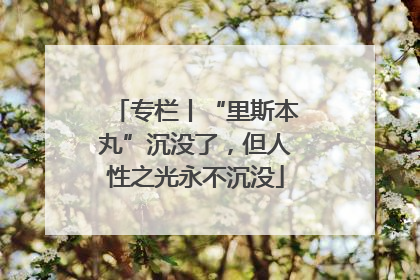专栏丨“里斯本丸”沉没了，但人性之光永不沉没