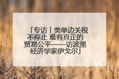 专访丨美单边关税不停止 难有真正的贸易公平——访波黑经济学家伊戈尔