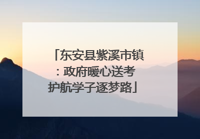 东安县紫溪市镇：政府暖心送考 护航学子逐梦路