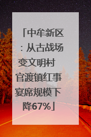 中牟新区：从古战场变文明村 官渡镇红事宴席规模下降67%