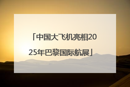 中国大飞机亮相2025年巴黎国际航展