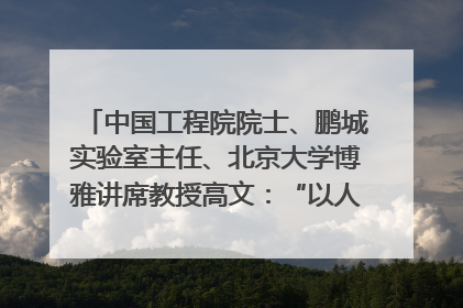中国工程院院士、鹏城实验室主任、北京大学博雅讲席教授高文：“以人为本 智能向善” 推动文化与科技相生相促｜聚焦2025文化强国建设高峰论坛